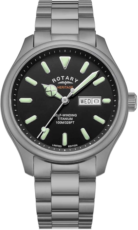 Rotary Heritage Titanium Automatic Watch GB05249/04 Amazon.co.uk Watches