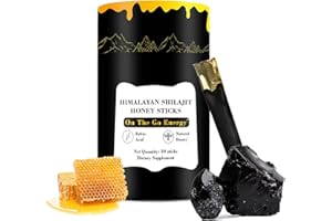 RULINAL Shilajit Honey Sticks, 30 Sticks - Pure Himalayan Resin, With Organic Honey, Saffron, High Potency Herbal Blend for Energy Boost & Immune Support, for Men & Women