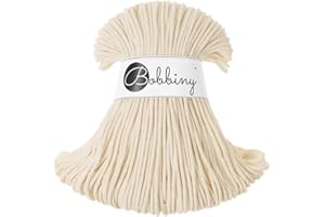 Bobbiny Junior 3mm Braided Macrame Cord (Natural) 108yds/330ft