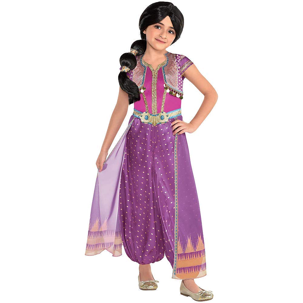 HalloCostume Child Purple Jasmine Costume - Aladdin Live-Actioncompatible withAladdin Live-Action Su