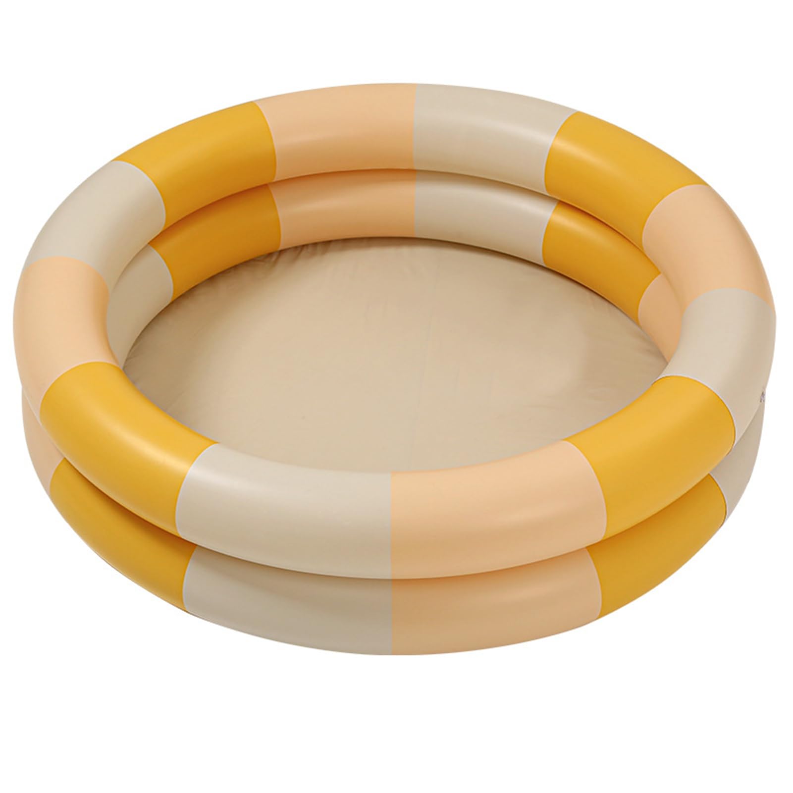 Inflatable Paddling Pool Inflatable Pool Baby Retro Blow Up Swimming Pool Family Cute Style Thickened Water Pool for Indoor or Outdoor Play (Yellow Stripe)