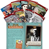 Teacher Created Materials - Classroom Library Collections: Biographies - 9 Book Set - Grades 2-5 - Guided Reading Level M - T