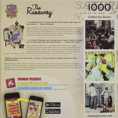 MasterPieces Saturday Evening Post Runaway Jigsaw Puzzle, Art by Normal Rockwell, 1000-Piece