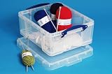 Really Useful Box 18 Litre Plastic Storage Clear with Handles view 5