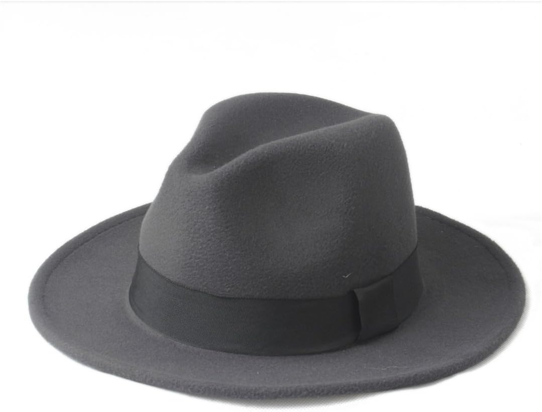 JILAN HOME- Wool Women's Men's Chapeu Feminino Fedora Hat For Laday Gentleman Wide Brim Sombreros Cap