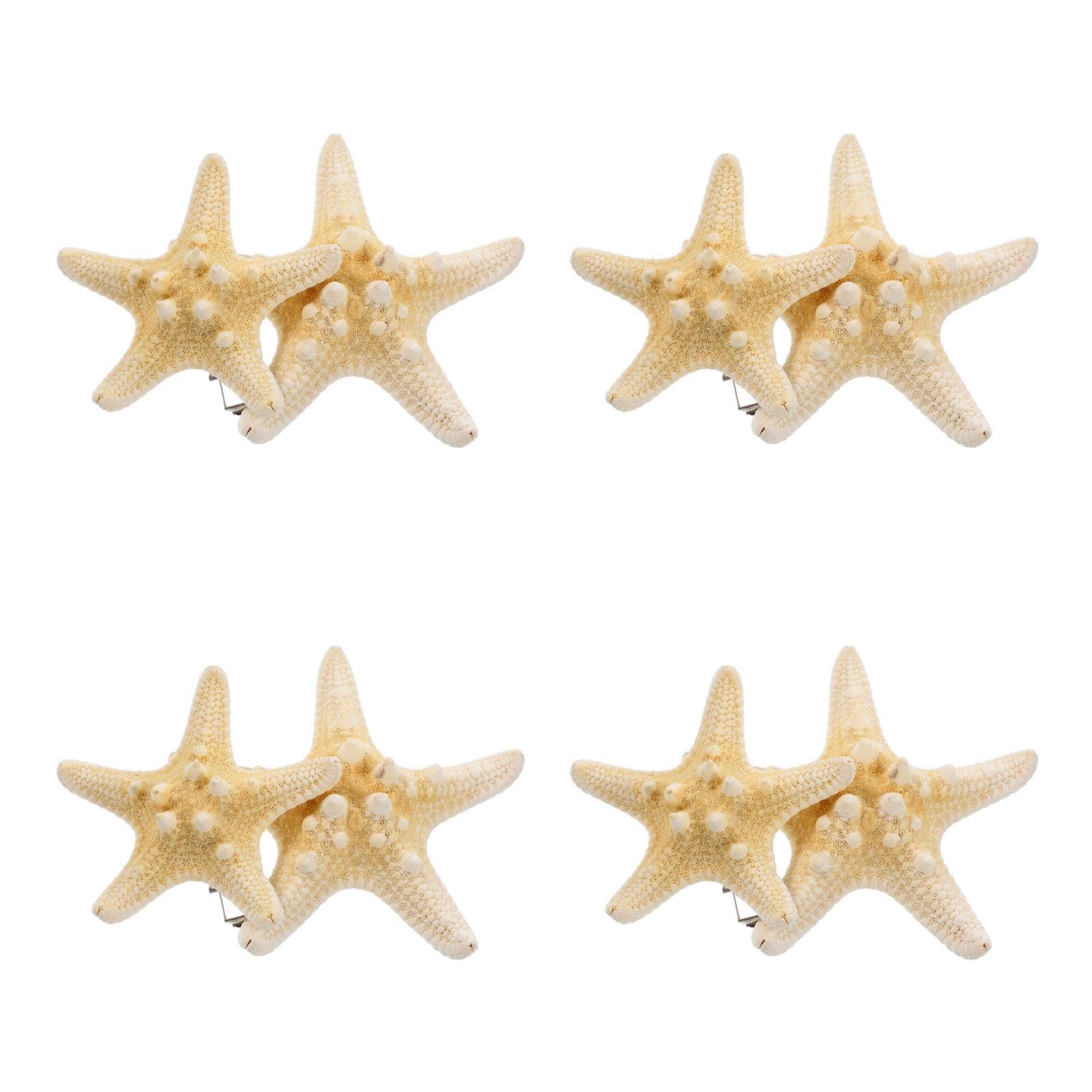 FRCOLOR 8Pcs Sea Star Hair Clips Mermaid Hair Pins Beach Holidays Party Barrettes Cute Accessories for Woman Girsl Festive Occasions