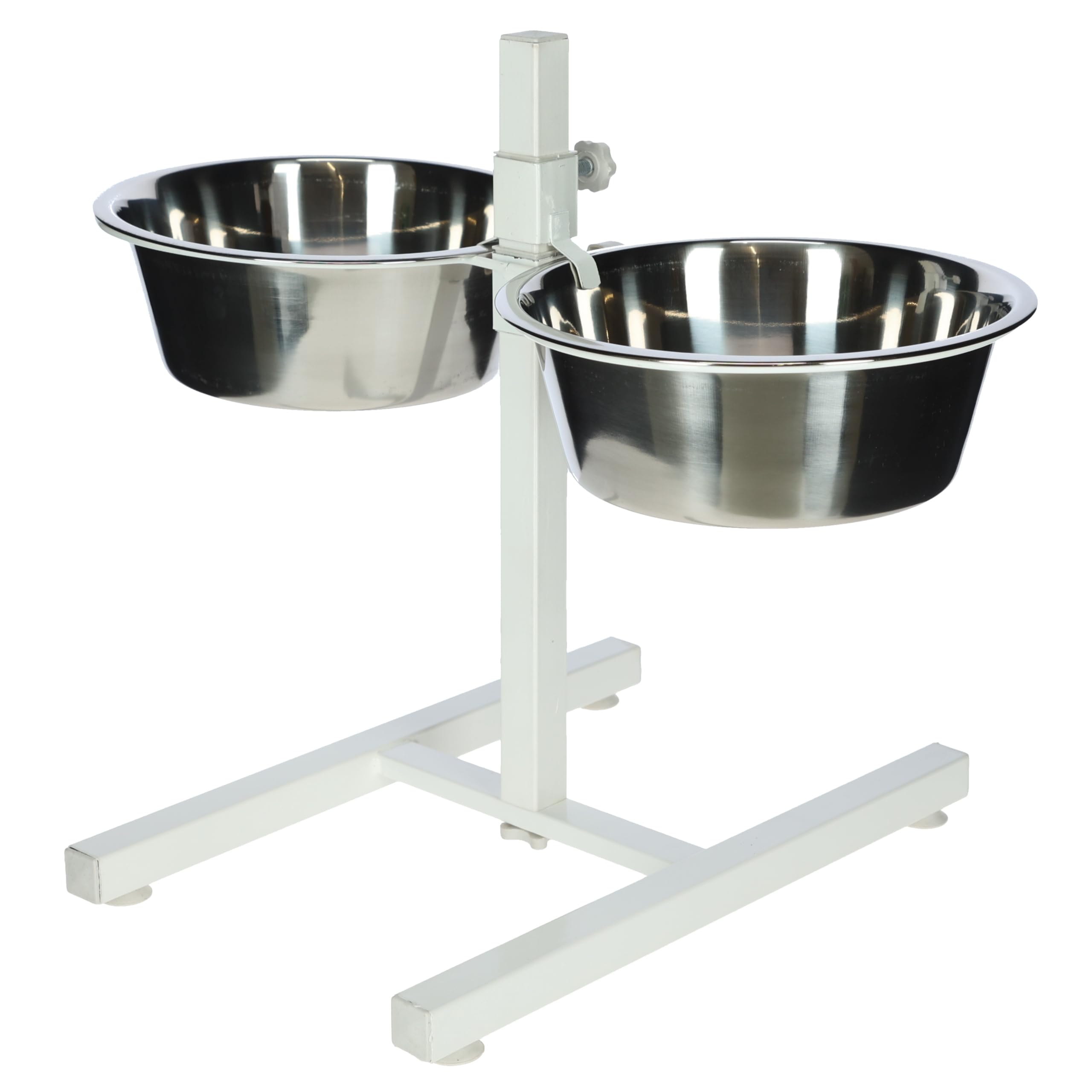 Kerbl Food Bar, Dog Feeding Bowl, Height Adjustable, Stainless Steel Bowls, 1800 ml, 2800 ml