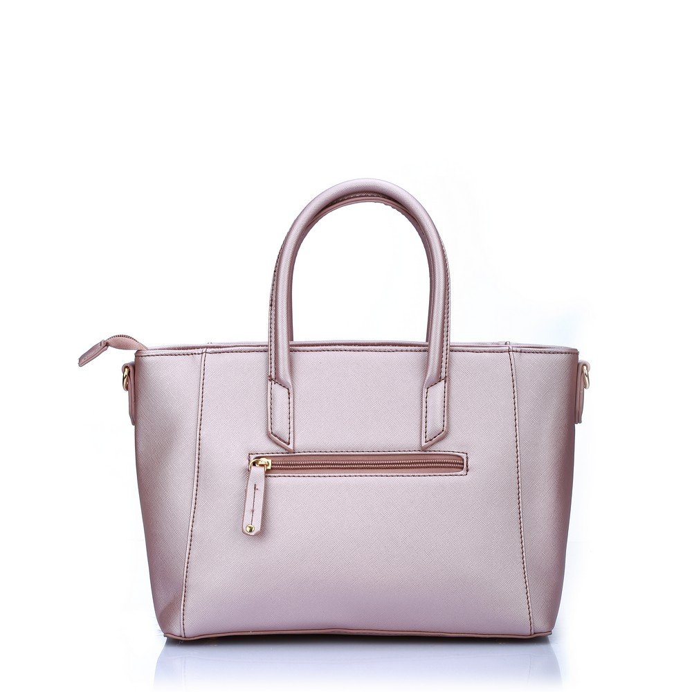 caprese porsche women's tote bag (metallic pink)