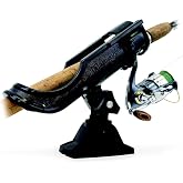 Attwood 5009-4 Heavy-Duty Adjustable Rod Holder with Combo Mount, Black Finish
