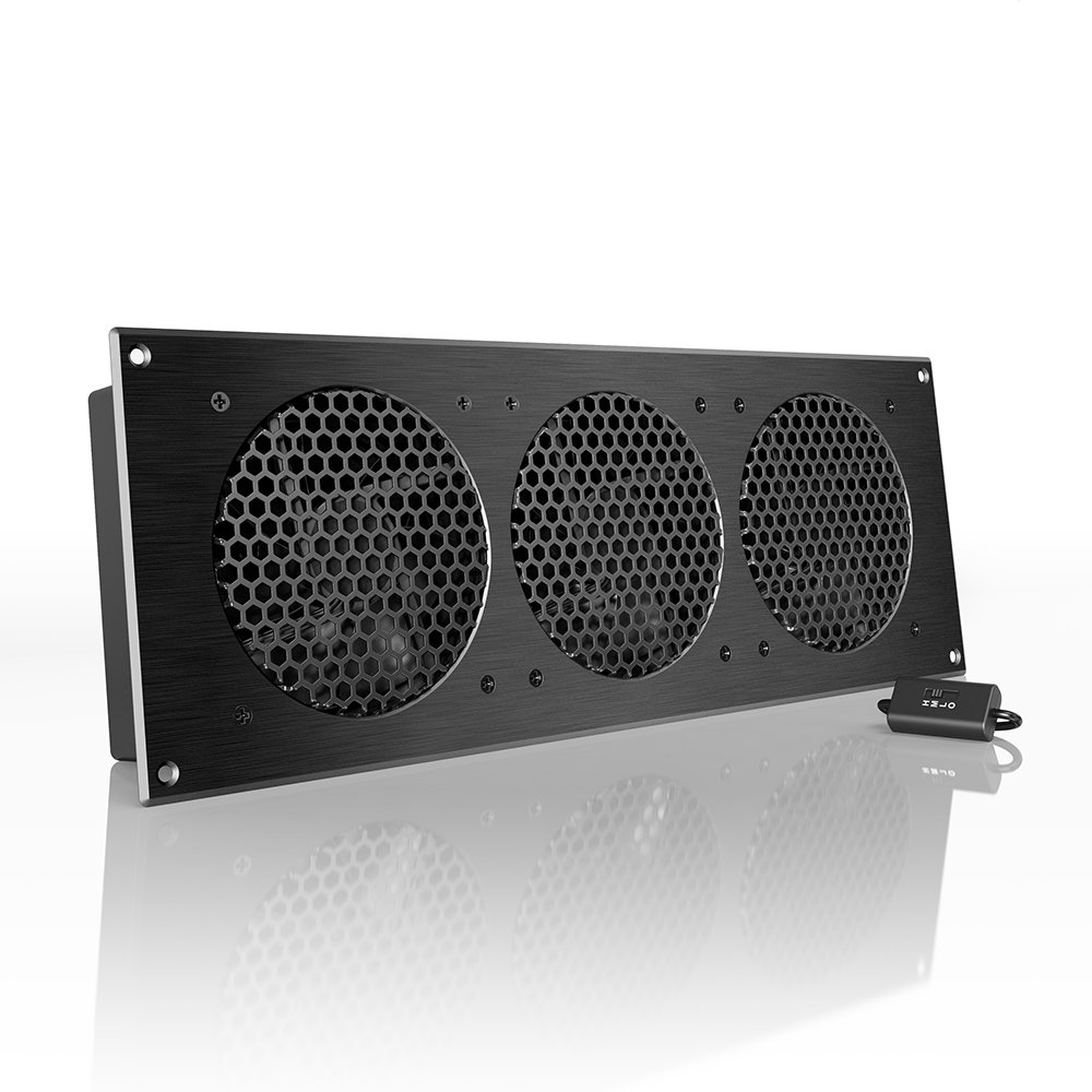 AC Infinity AIRPLATE S9, Quiet Cooling Fan System 18'' with Speed Control, for Home Theater AV Cabinet Cooling by AC Infinity