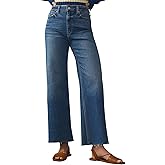 KUNMI Jeans for Women Wide Leg Baggy High Waist Boyfriends Straight Leg Stretchy Denim Pants Trendy Fall 2025