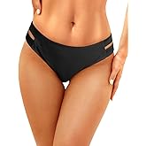 Zmart Strappy Low Rise Bikini Bottoms - Women Full Coverage Swim Bathing Suit Bottom Swimsuits Bottom