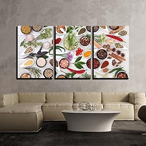 Large Herb Food Seasoning Sampler Over Distressed White...