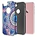 iPhone 7 Plus case, kaesar [Slim Fit] [Shock Absorption] 2-Piece Hybrid Dual Layer Shockproof Hard Cover Graphic Fashion Cute Colorful Silicone Skin Case for Apple iPhone 7 Plus - Mandala