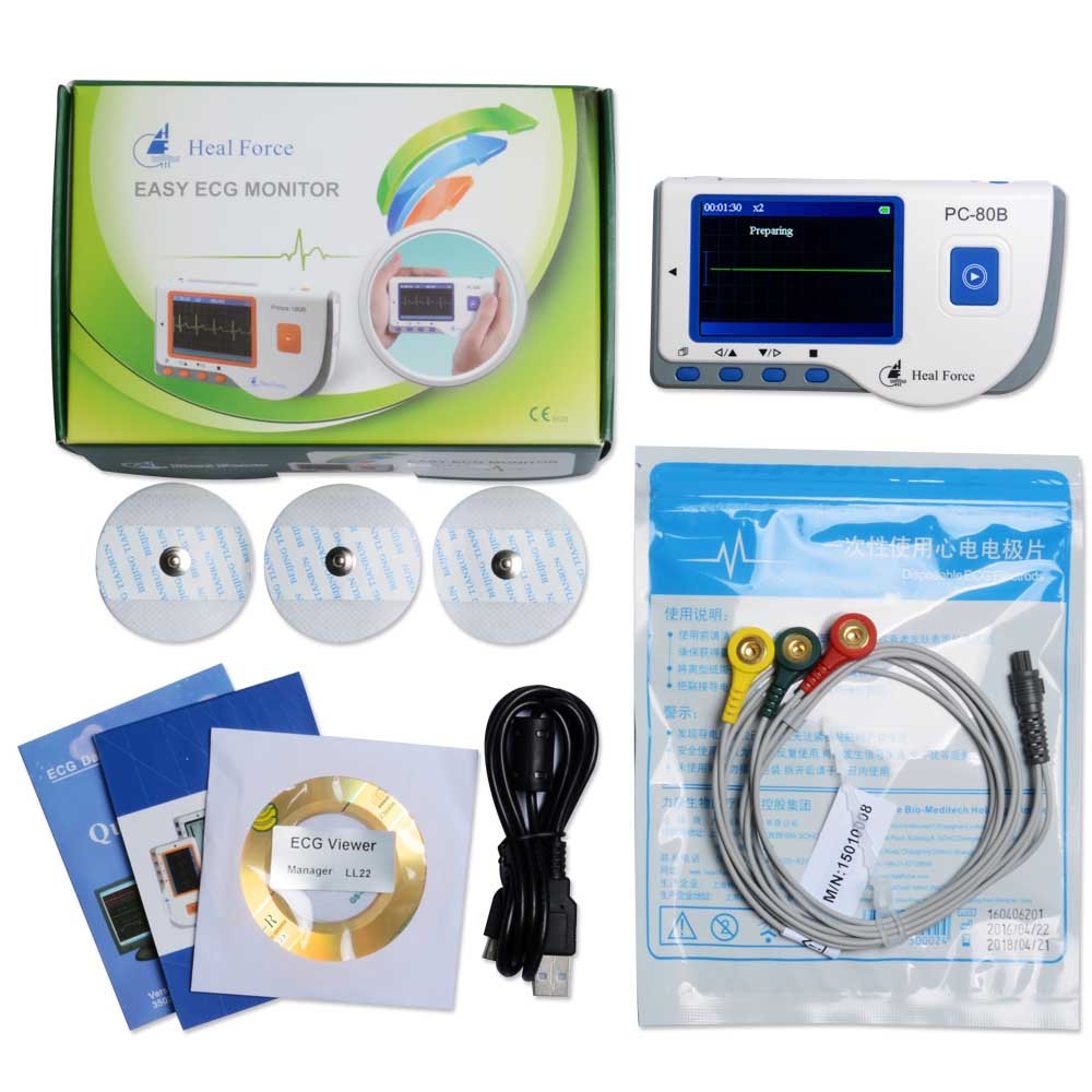 HEALFORCE PC-80B Heart ECG Monitor Data Recorder W/Software