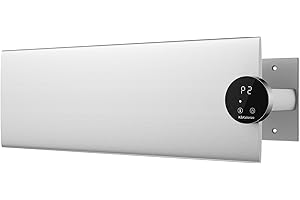 K&KALONZO Electric Towel Warmer, 18.8"*4.8" Wall-Mounted Towel Heater with Built-in Timer, Waterproof Aluminum Towel Warmer for Bathroom, Support Plug-in and Hardwired, Silver, K1-R-S