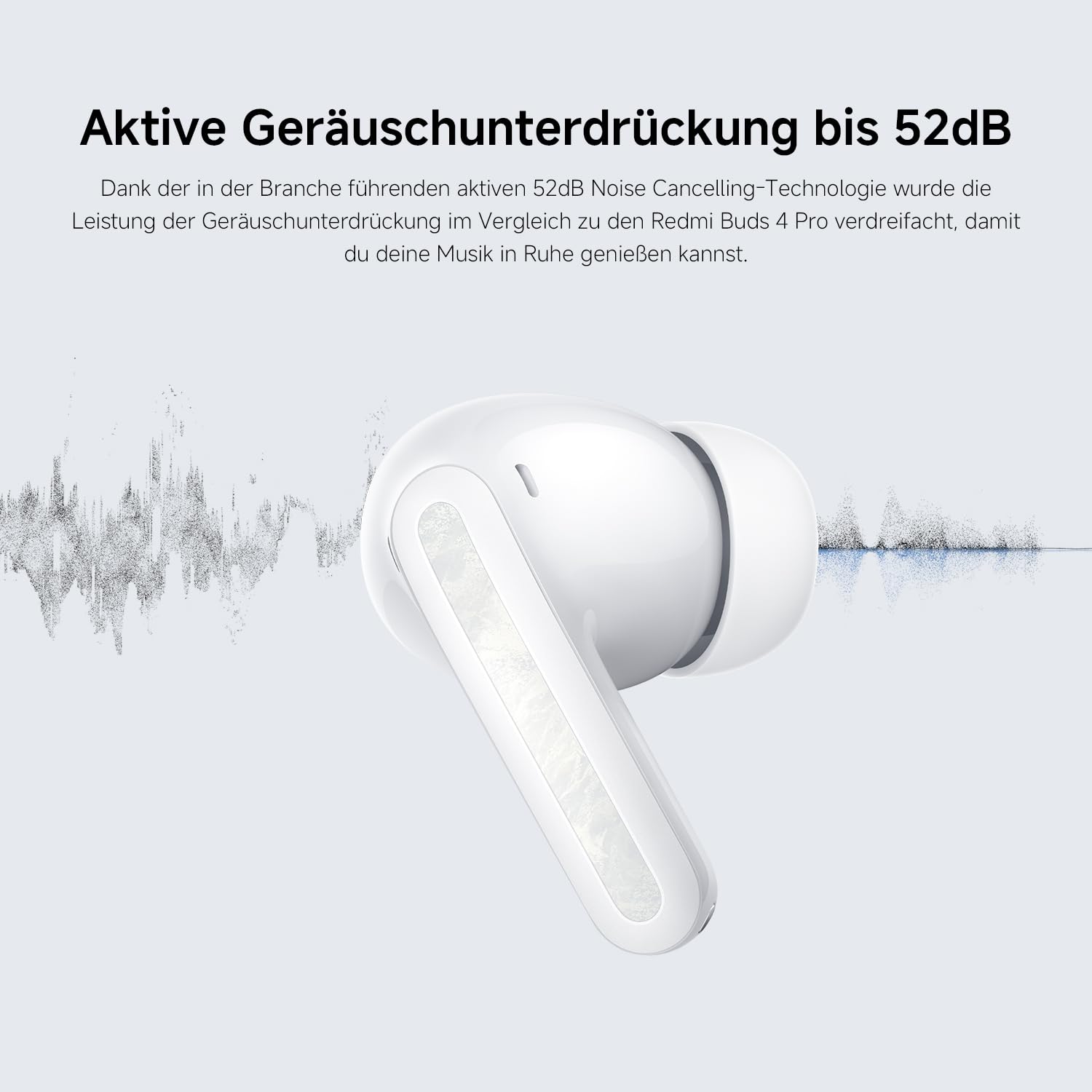 XIAOMI Redmi Buds 5 Pro Bluetooth 5.3 In-Ear Kopfhörer, 52dB aktive Geräuschunterdrückung, Bis zu 38 Stunden Akkulaufzeit, Hi-Res Audio & LDAC, Koaxial Dual-Treiber - Midnight Black 5