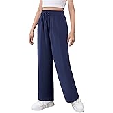 Ecolala Girls Loose Straight Leg Sweatpants High Waisted Baggy Joggers with Drawstring
