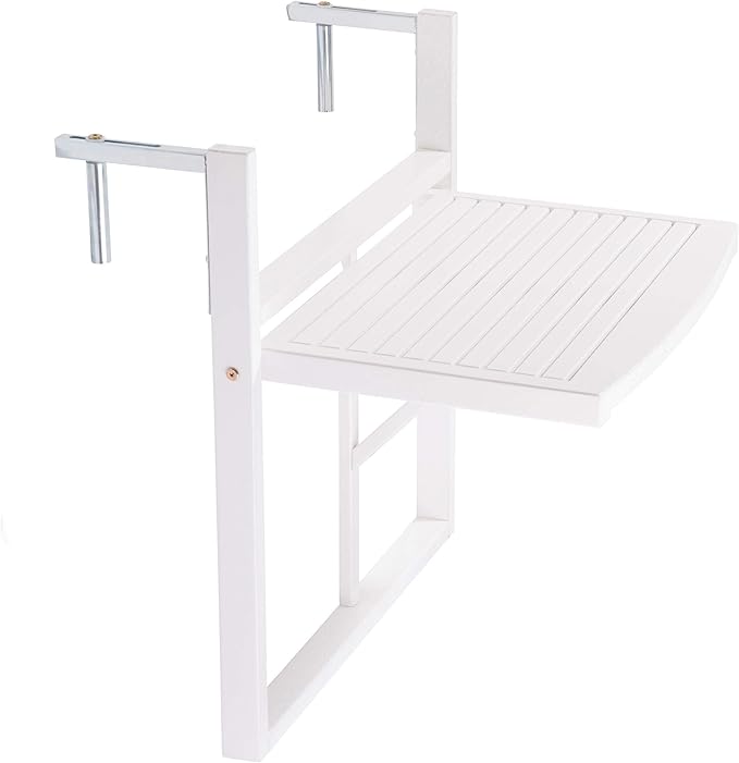 Butlers Lodge Balkon-Klapptisch - weißer Tisch aus hochwertigem