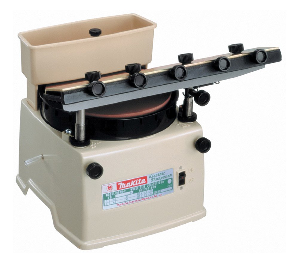 Afilador de cuchilla h&uacute;meda de rueda horizontal de 1.1 amperios Makita 98202