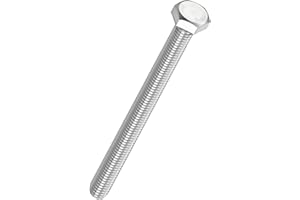 Kozelo 5 Pcs Hex Head Screws Bolts - [M8-1.25x85] 304 Stainless Steel Grade A2-70 Fully Threaded Hex Tap Metric Hexagon Head Machine Bolts Right Hand External Hex Drive, Silver