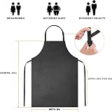BURNTOP 2 Pack Waterproof Rubber Adjustable Apron 40" Heavy Duty Kitchen view 2