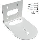 Prisual PTZ Camera Wall Mount Bracket - Heavy-Duty Solid Metal Universal Mount for All PTZ Cameras, Includes Mounting Screws, Adjustable Compact Space-Saving Design (White)