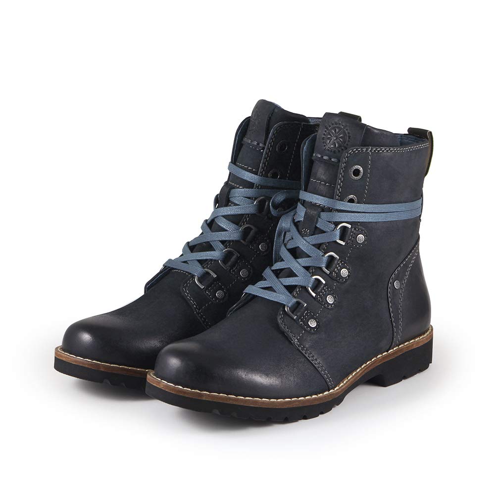 Boots for Women Lace-up Combat Boots Kamila Zipper Military Boots Kalahari Leather Booties