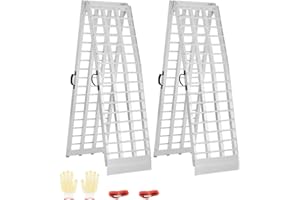VEVOR Aluminum Ramps, 2000 lbs, 2Pcs Heavy-Duty Ramps with Wider Ramp Surface, Universal Stable Loading Ramp with Handles, Fi