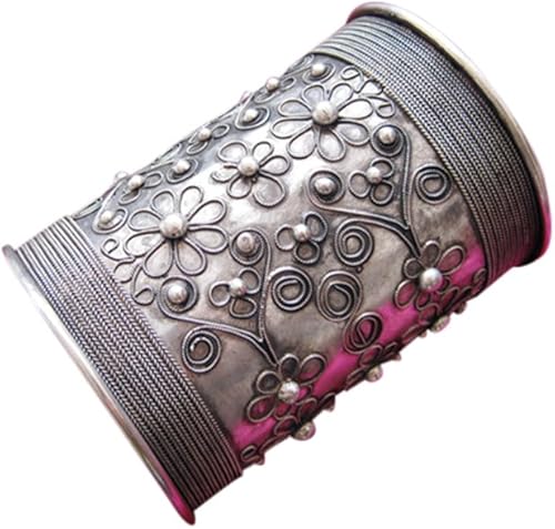 Interact China 100 Fait Main Bracelet Manchette Argent Femme Bijoux Ethniques Art Tribal 203 Amazon Fr Bijoux