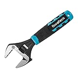 DURATECH 8-Inch Adjustable Wrench, Wide Jaw Opening