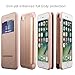 Nouske Swipe Case for iPhone 7 iPhone 8 with Stand/Window View/Magnetic Closing/TPU Bumper/Flip Full Cover Rose Gold