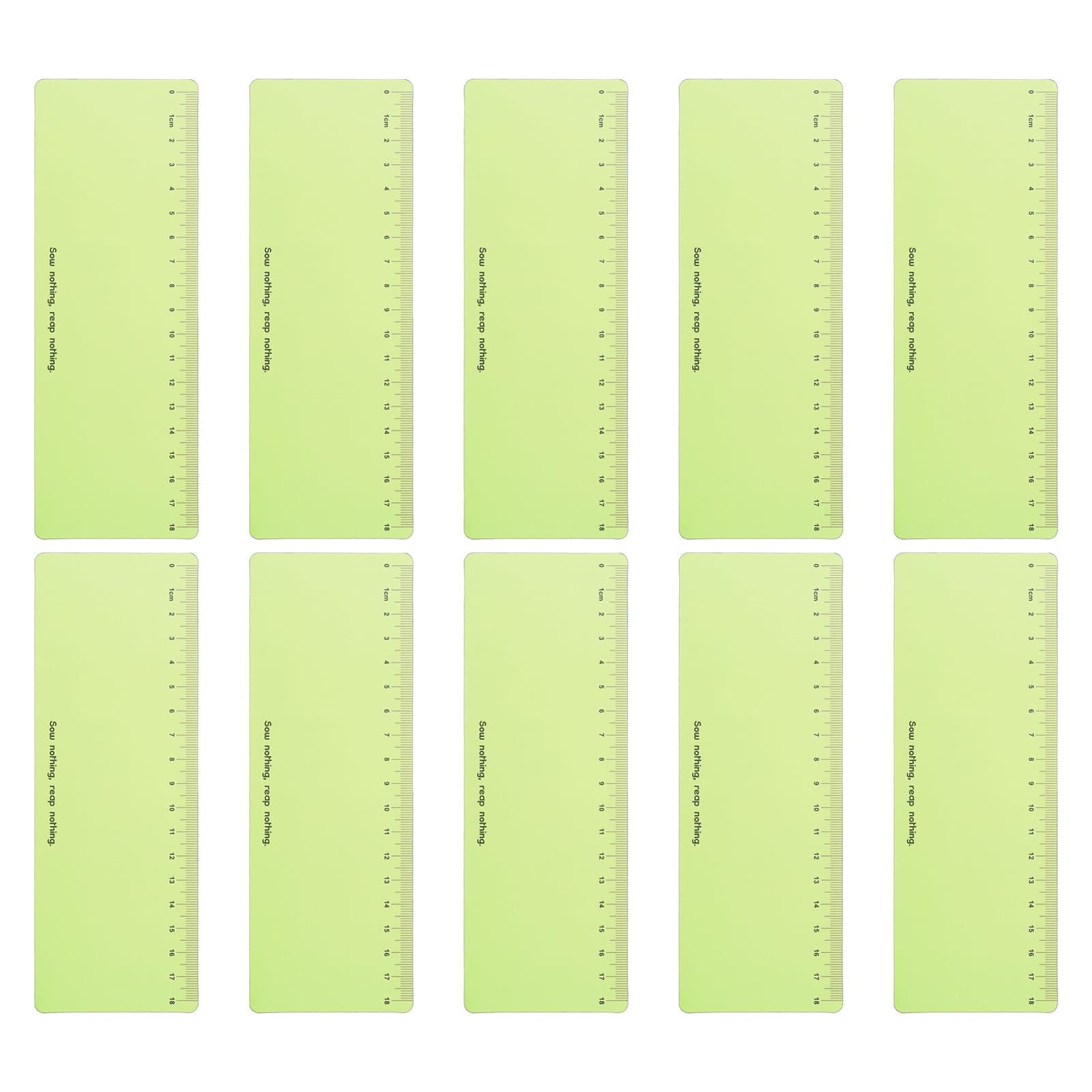 PATIKIL Guided Reading Strips, 10pcs Highlight Colored Overlay Bookmark Reading Tracking Ruler Teacher Teaching Supplies for Classroom, Light Green