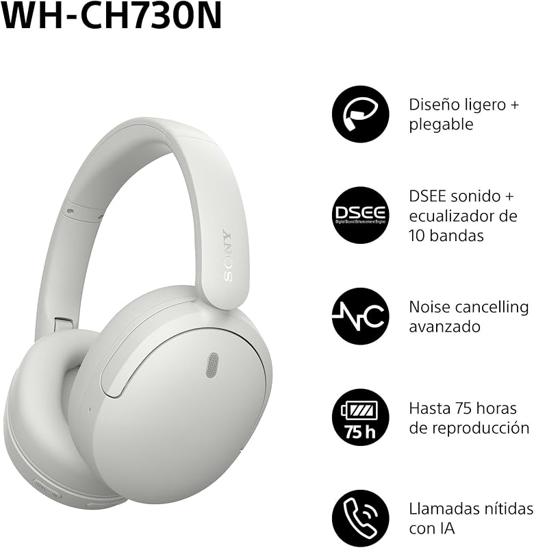 WH-CH730N Auscultadores Sem Fios com Cancelamento de Ruído - Exclusivo