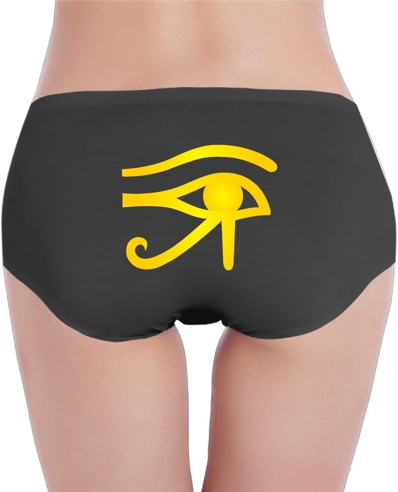 Women's Panties Yellow Eye of Horus Seamless Briefs Stretch Cotton Comfort Low Waist Underwear
