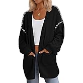 HDLTE Womens Oversized Cardigan Sweaters 2025 Fall Long Knit Open Front Sweater Trendy Outfits with Pockets