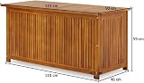 CASARIA Wooden Garden Storage Box with Lid 115cm Acacia Outdoor 205L view 6