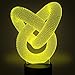 Abstract Circle 3D Led Illusion Lamp YKL WORLD Kids Night Light 7 Colors Change Toys Bed Room Table Decor Christmas Gifts Birthday Present for Boys Kids