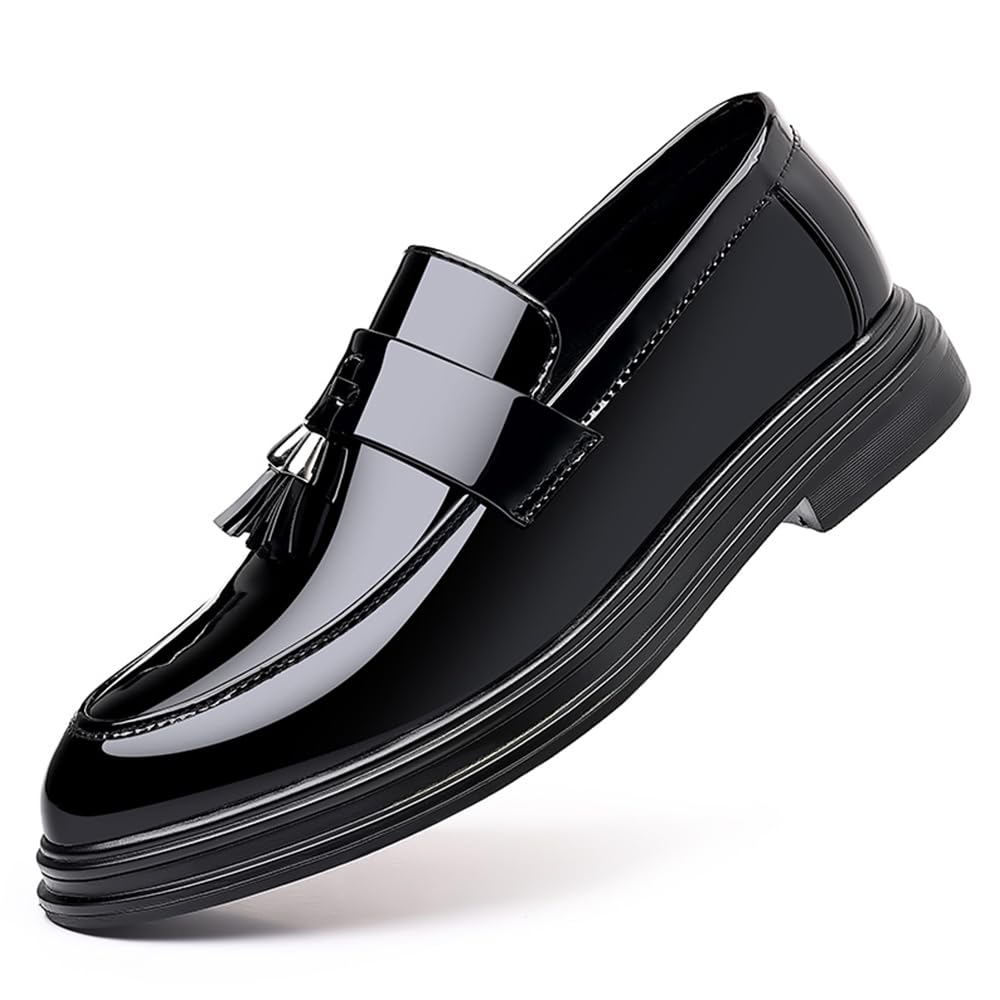 Men's Oxford Tuxedo Black Patent Formal for Men's Prom Shoe& Wedding Lace Up Dress Men's Tuxedo Shoe For Men Perfect for Wedding - Men's Shiny Shoe main image 0