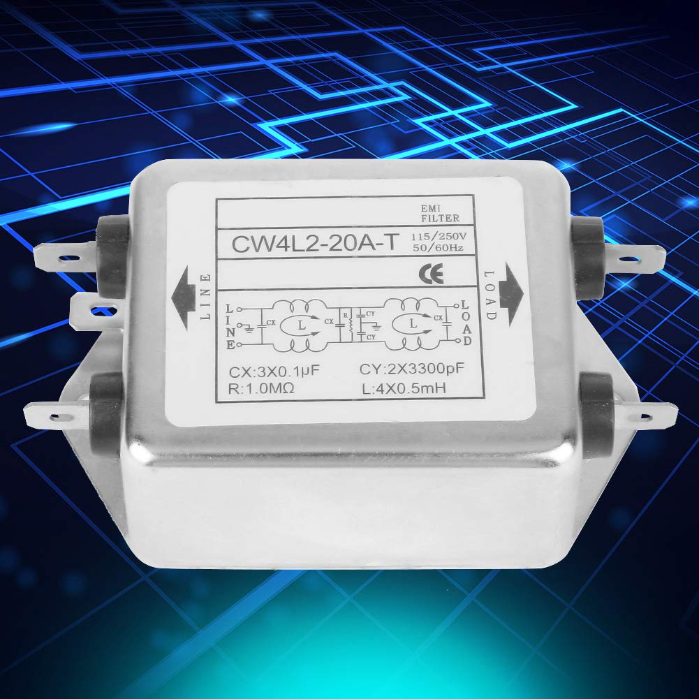 CW4L2-20A-T EMI Power Filter Single-p Double-Section Power Filter 115V/250V