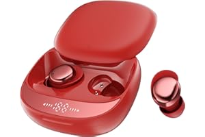 Wireless Earbuds Bluetooth 5.4 in Ear Sleep Earbuds, Red