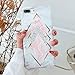 J.West Compatible with 7 Plus / 8 Plus Case, Unique Pink Pattern Soft Slim-Fit Anti-Scratch Shock Proof Anti-Finger Print Flexible TPU Gel Case Cover for 5.5 - White Marble