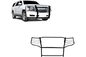 BLACK HORSE OFF ROAD Black Horse Grille brush Bumper Guard Modular Black Compatible with 2015-2023 Chevrolet Suburban |2015-2023 Chevrolet Tahoe-17GT20MA