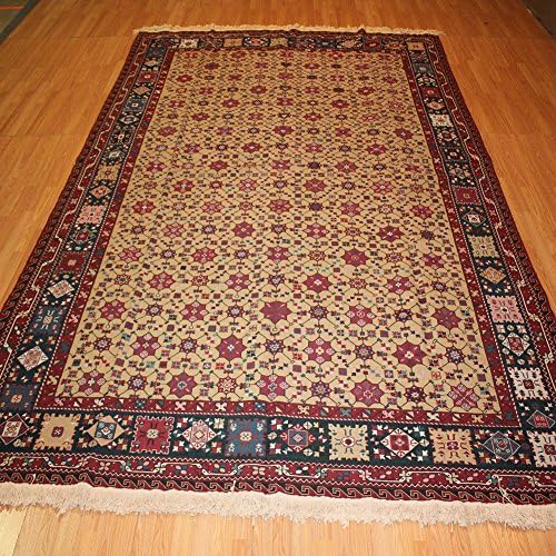Hand Knotted Wool Area Rug 8' X 10' Tribal Soumack China Gold Persian Carpet