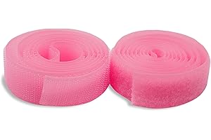 SHERIFFDRINK Pink Hook and Loop Tape 1 inch Sew On Tape Non-Adhesive Hook and Loop Light Pink Tape 1 Yard Length Fastener Tape Nylon Hook Loop Fabric Tape for Clothes Bags Shoes Jacket Uniform DIY Crafts Project