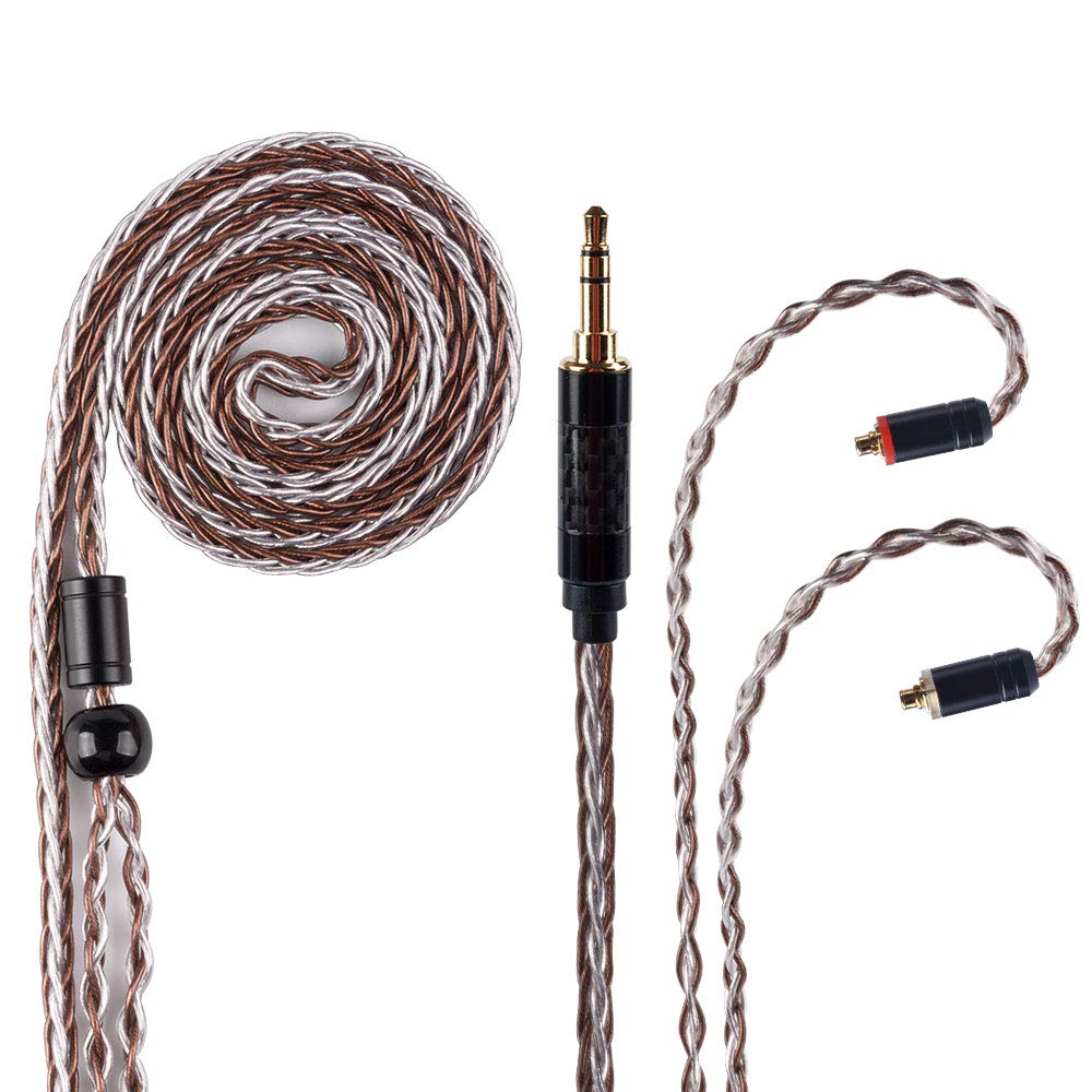 Yinyoo 8Core Silver Plated Copper Upgraded Earphone Cable (3.5MM Plug, MMCX)