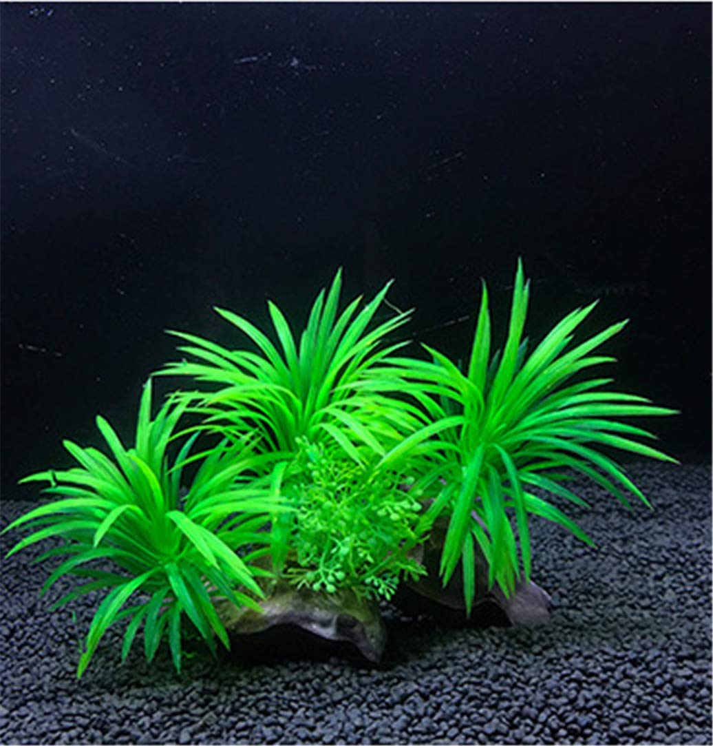 Teydhao Aquarium Decorations Fish Tank Artificial Green Water