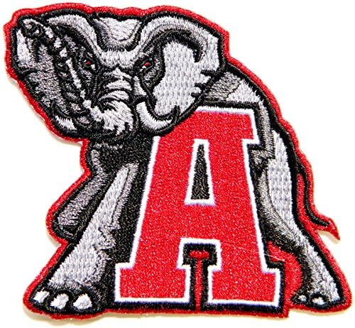 ALABAMA CRIMSON TIDE Logo Sign Patch NCAA University Iron on Applique Embroidered T shirt Jacket Costume Gift BY SURAPAN