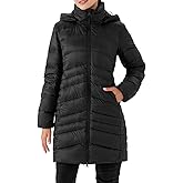 Women's Winter Down Long Jacket Thickened Puffer Warm Coat with Detachable Hood