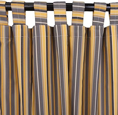 Amazon Com Sunbrella Outdoor Curtain Panel Tab Top 50 By 96